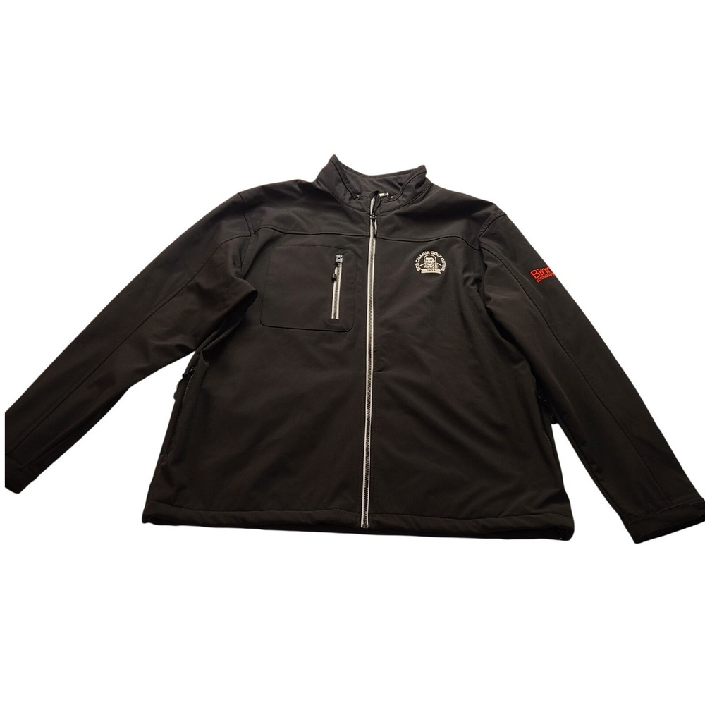 Clique Men's Softshell Jacket XL Black Full Zip Fleece Lined Bob‎ Calamia Golf